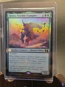 Rhino, Terrible Trampler Commander: Marvel Super Heroes MTG Foil Near Mint - Image 3