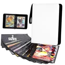 Jumbo Card Binder - 100 Pockets Hold Oversized Big Card 3 Rings With 50 Double - Image 1