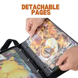 Jumbo Card Binder - 100 Pockets Hold Oversized Big Card 3 Rings With 50 Double - Image 3