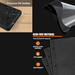 Jumbo Card Binder - 100 Pockets Hold Oversized Big Card 3 Rings With 50 Double - Image 4