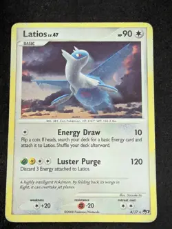 HP Latios 4/17 Holo Rare Pop Series 7 Pokemon TCG Card 2008 - Image 1