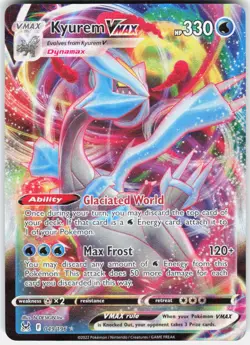Kyurem VMAX 049/196 Holo VMAX Rare Lost Origin Pokemon - Image 1