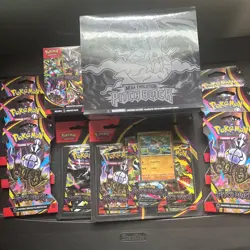 Pokemon TCG Pitch Black Sealed Lot ETB 3 Pk Blist Booster Bundle Sleeved Packs - Image 1