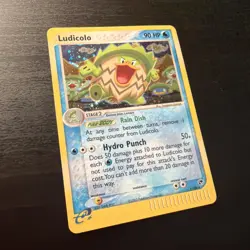 Ludicolo 7/100 Holo 2003 Sandstorm Tomokazu Komiya Rare Pokemon TCG Card MP - Image 1