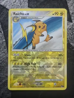 Raichu 3/17 POP Series 9 Cracked Ice Reverse Holo Moderate Play MP Pokemon DNA - Image 1