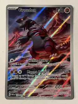 Groudon 199/182 Illustration Rare IR SV04 Paradox Rift Pokemon NM Near Mint - Image 1