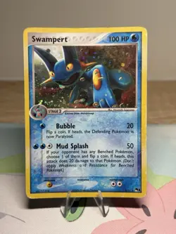 Swampert 5/17 Rare POP Series 1 Pokemon Holo Ex Era 2004 Card DMG - Image 1