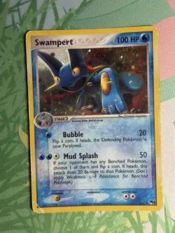 Swampert 5/17 Rare POP Series 1 Pokemon Holo Ex Era 2004 Card DMG - Image 2