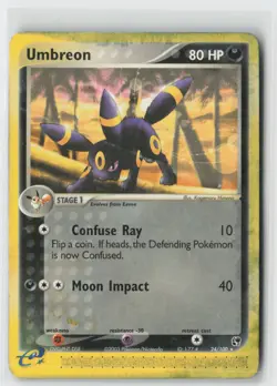 UMBREON RARE SS SANDSTORM POKEMON 24/100 DMG all over - Image 1