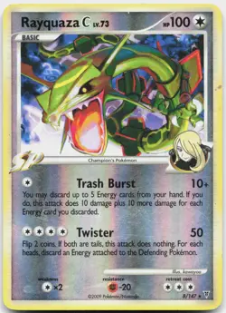 Rayquaza C 8/147 Rare Supreme Victors Pokemon Reverse Holo Heavily Played - Image 1