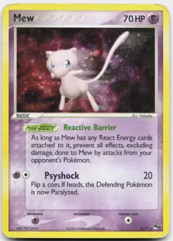 Mew 4/17 Rare POP Series 4 Pokemon Heavily Played - Image 1