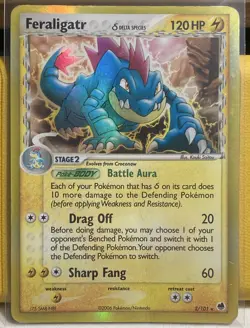 Pokemon TCG Feraligatr Delta Species 2/101 Dragon Frontiers Holo Rare - Image 2