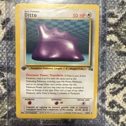Pokemon Ditto 18/62 1st Edition Fossil Rare Non-Holo Card - Image 1