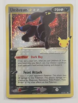 Pokemon Celebrations Umbreon Gold Star #17/17 Classic Collection Holo - Image 1