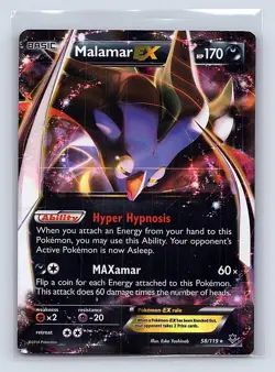 Malamar EX 58/119 Holo EX Rare Phantom Forces Pokemon Damaged - Image 1