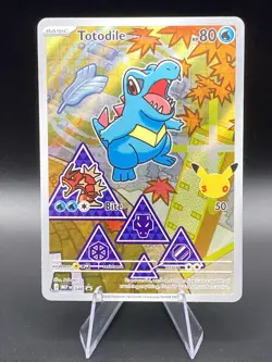 Pokemon Totodile #048 MEP English Holo 30th Anniversary First Partner Promo - Image 1