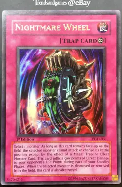 YUGIOH - NIGHTMARE WHEEL - PGD-106 - 1ST EDITION - NEAR MINT - ULTRA RARE - - Image 1