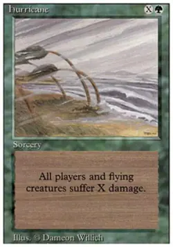 Hurricane - Medium Play MTG Revised - Image 1
