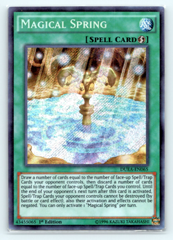 Magical Spring - DUEA-EN065 - Secret Rare - 1st Edition Yugioh - Image 1