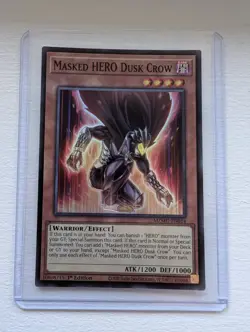 Masked HERO Dusk Crow MZMU-EN014 Super Rare 1st Edition Yugioh - Image 1