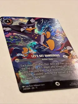 Disney LORCANA Let's Get Dangerous ENCHANTED 240/204 Foil Darkwing Duck Card - Image 2