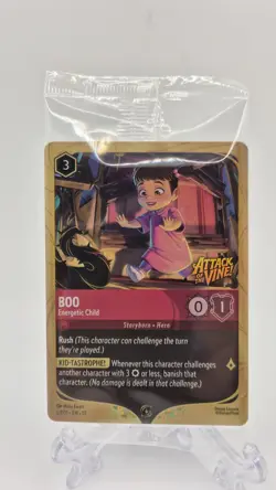 Disney Lorcana Boo Energetic Child Promo Attack Of The Vine 6/PD1 Sealed - Image 1