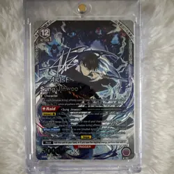 Bandai Union Arena Sung Jinwoo Solo Leveling ARISE Holo Autograph SR** - Image 1