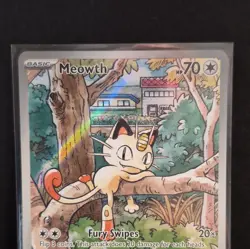 Pokemon TCG Meowth 106/094 Me02 Phantasmal Flames Illus Rare Holo ENG 70HP - Image 2