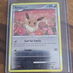 Pokemon Eevee 62/100 Regular Card 60HP Basic Stage English Nintendo Evolution - Image 1