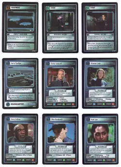 Star Trek Decipher CCG 1E Enterprise Foil card Complete Set of 18 - Image 1