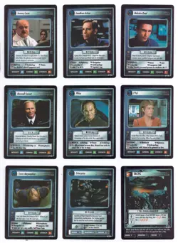 Star Trek Decipher CCG 1E Enterprise Foil card Complete Set of 18 - Image 2