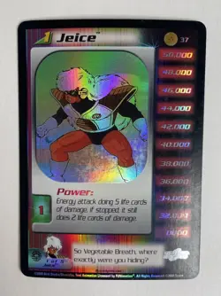 HOLO FOIL DBZ CCG DRAGON BALL Z JEICE LV1 #37 FRIEZA SAGA CARD SCORE 2000 NM/LP - Image 1