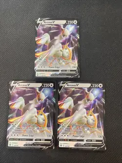 Arceus V 122/172 - SWSH09: Brilliant Stars NM - Pokemon Card Lot 3x - Image 1