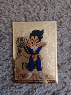 VINTAGE 1998 Dragon Ball Z Vegeta Gold Foil Card #G2 Artbox FUNimation JPP/AMADA - Image 1