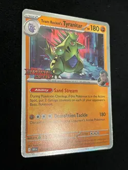 Team Rocket's Tyranitar 096/182 Sv10: Destined Rivals Prerelease Pokemon Card - Image 3