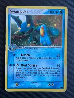 Pokemon TCG Swampert 5/17 Pop Series 1 Holo Card DMG - Image 1