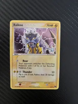 Pokemon TCG Raikou Holo Rare Card 3/17 Pop Series 2 - Image 1