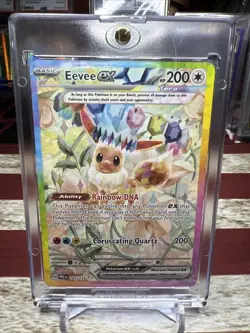 Pokemon Eevee EX TCG Prismatic Evolutions Card 167/131 Special Illustration Rare - Image 1