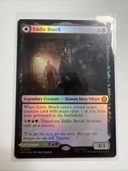 MTG SPM Eddie Brock Venom Lethal Protector 55 Mythic Spider-Man Foil NM - Image 1