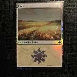 x1 Plains FDN Foundations MTG 272 FOIL BASIC LAND M/NM 1x - Image 1