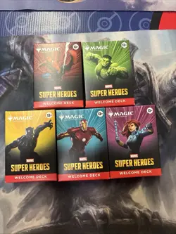 MTG Magic the Gathering MARVEL SUPER HEROES Welcome Decks SET OF 5 NEW - Image 1