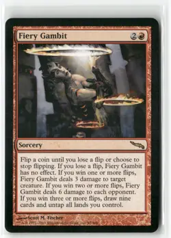Fiery Gambit 90 Rare Mirrodin Magic: The Gathering Foil Near Mint - Image 1