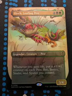 NM - FOIL - Blech, Loafing Pest (Borderless) - Secrets of Strixhaven (SOS) - Image 1