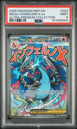 2025 Pokemon #023 Mega Charizard X Ex Ultra-Premium Collection PSA 9 - Image 1
