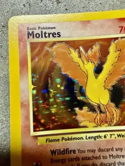 Pokemon Moltres Holo 12/62 Fossil Rare Unlimited WOTC 1999 Vintage TCG Card - Image 3