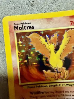 Pokemon Moltres Holo 12/62 Fossil Rare Unlimited WOTC 1999 Vintage TCG Card - Image 4