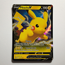 Pokemon TCG Pikachu V SWSH061 Sword & Shield Promo Full Art Holo English NM - Image 1