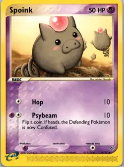 Pokemon TCG Spoink 74/97 Dragon LP - Image 1