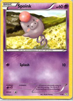 Pokemon TCG Spoink 1/30 XY trainer Kit Noivern MP - Image 1