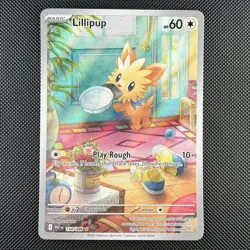 Pokemon TCG Lillipup 154/086 SV: White Flare llustration Rare Holo Card - Image 1